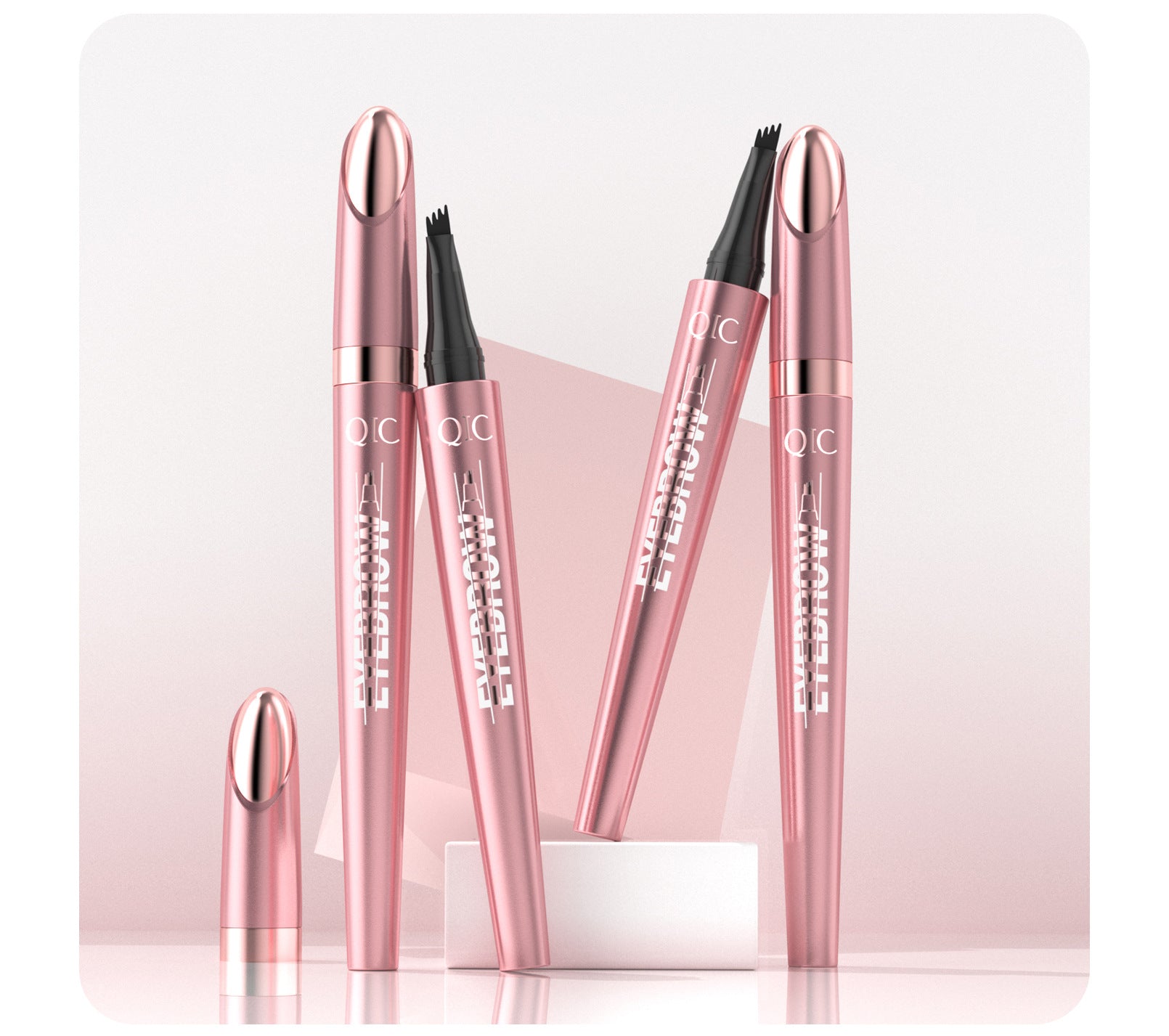 Waterproof And Smooth Not Smudge Four-fork Liquid Eyebrow Pencil